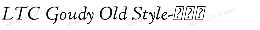 LTC Goudy Old Style字体转换